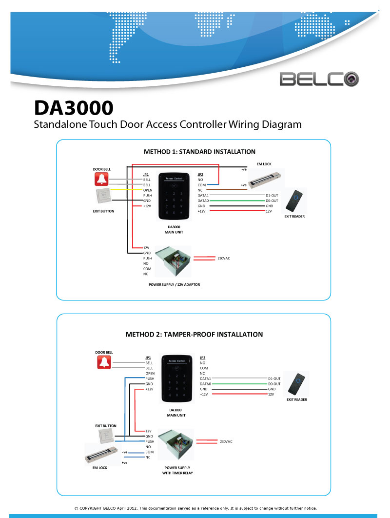 BELCO DA3000 Standalone Door Access